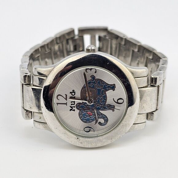 Mudd Elephant Women's Watch 32MM Gray Dial Gray Bracelet Band 6.5" New Battery - Picture 1 of 12